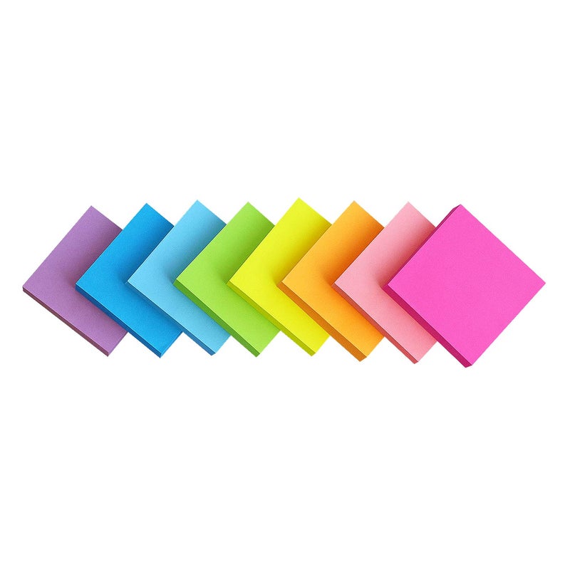 Eastern Wolf Sticky Notes 2x2 Self-Stick Notes 8 Bright Multi Colors Sticky Notes 16 Pads 100 Sheet/Pad - Image 2